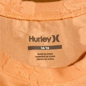 Hurley Youth Dress sz 14/16 Neon-Orange w/Pop Out Hurley Logos & Florals. Cute!